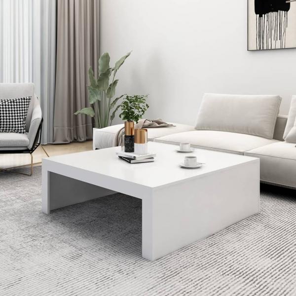 Couchtisch Weiß 100x100x35 cm Holzwerkstoff