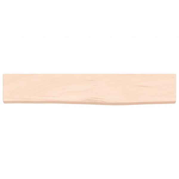 Wandregal 60x10x2 cm Massivholz Eiche Unbehandelt