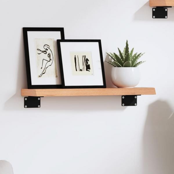 ARDEBO.de - Wandregal Hellbraun 40x10x2 cm Massivholz Eiche Behandelt