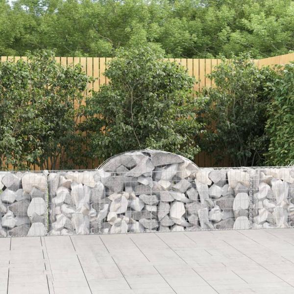 ARDEBO.de - Gabionen mit Hochbogen 30 Stk. 200x30x60/80 cm Verzinktes Eisen