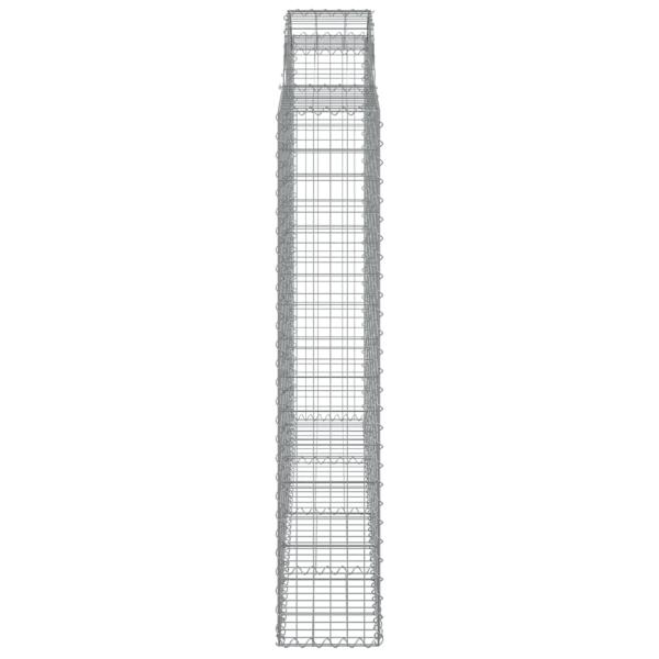 ARDEBO.de - Gabionen mit Hochbogen 4 Stk. 200x30x160/180cm Verzinktes Eisen
