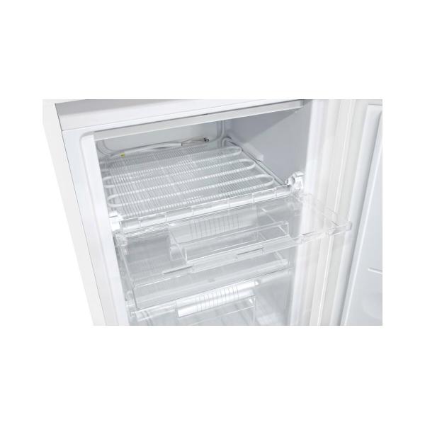 Exquisit GS81-051C Stand Gefrierschrank, 55 cm breit, 85 L, 1 Fach Klapptür und 2 Fächer mit Schublade, weiß