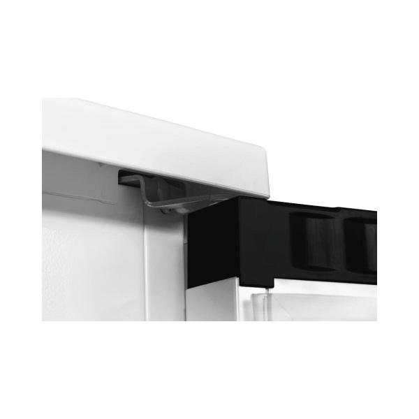 Exquisit GS81-051C Stand Gefrierschrank, 55 cm breit, 85 L, 1 Fach Klapptür und 2 Fächer mit Schublade, weiß