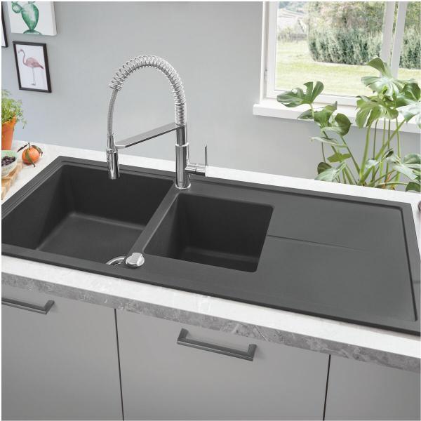 GROHE Einhebel Spültischbatterie, QuickFix, Hochdruck, Flexible Brause, chrom (30361000 )