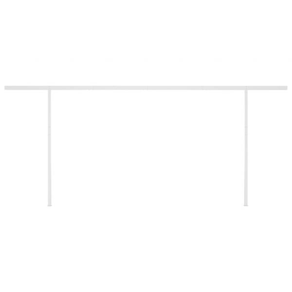 Markise Manuell Einziehbar mit LED 5x3 m Anthrazit