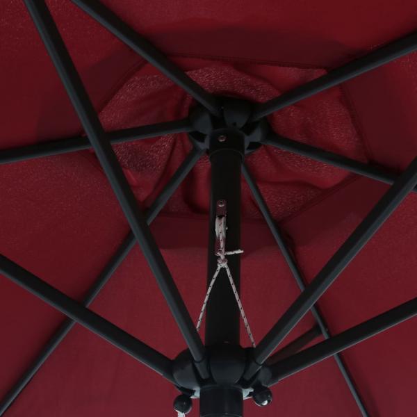 ARDEBO.de - Sonnenschirm Burgunderrot 200 x 224 cm Aluminium