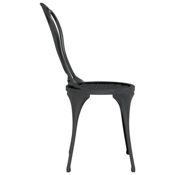 ARDEBO.de - 3-tlg. Bistro-Set Aluminiumguss Schwarz