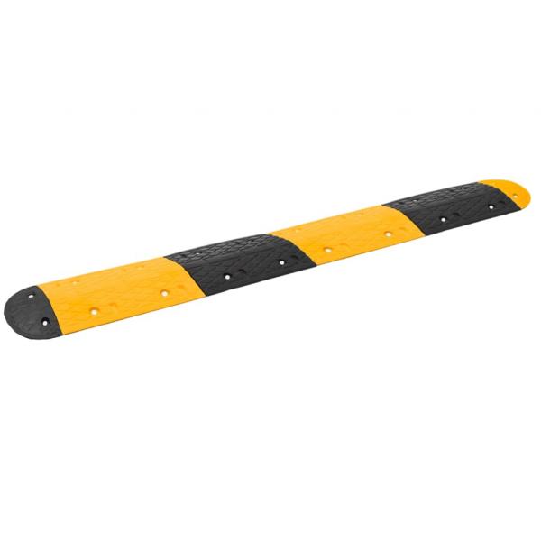 ARDEBO.de - Bodenschwelle Gelb & Schwarz 226x32,5x4 cm Gummi