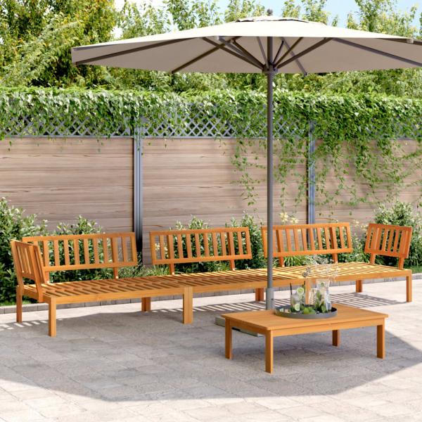 ARDEBO.de - 4-tlg. Garten-Sofagarnitur aus Paletten Massivholz Akazie