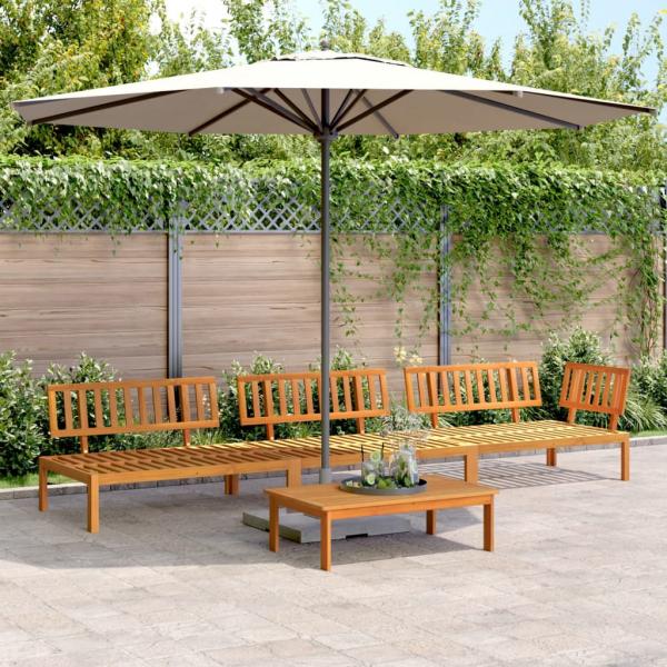 ARDEBO.de - 4-tlg. Garten-Sofagarnitur aus Paletten Massivholz Akazie