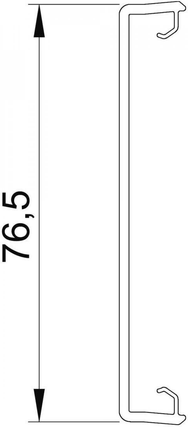 OBO Bettermann GK-OTGLGR Kanaloberteil, glatt, 80x2000mm, lichtgrau (6278682)