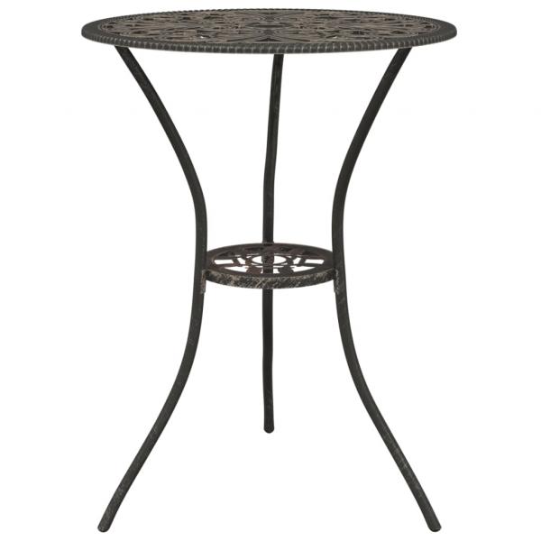 3-tlg. Bistro-Set Aluminiumguss Bronzen