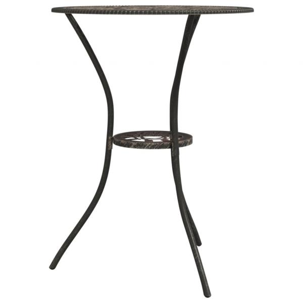 3-tlg. Bistro-Set Aluminiumguss Bronzen