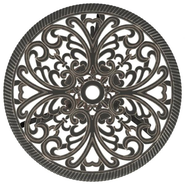 3-tlg. Bistro-Set Aluminiumguss Bronzen