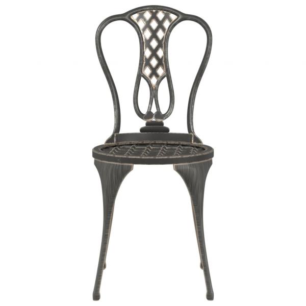 3-tlg. Bistro-Set Aluminiumguss Bronzen