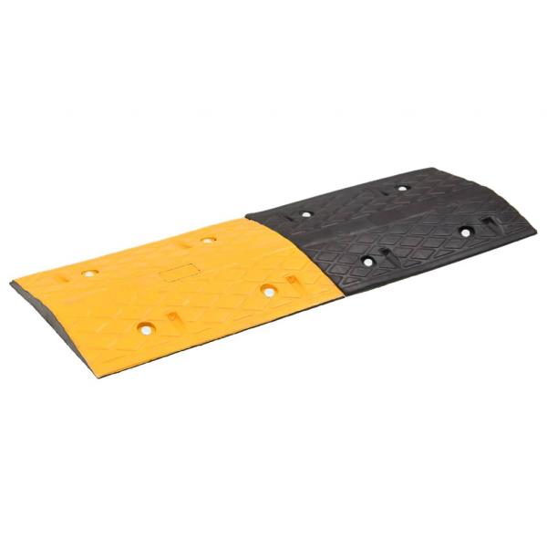 ARDEBO.de - Bodenschwelle Gelb & Schwarz 97x32,5x4 cm Gummi