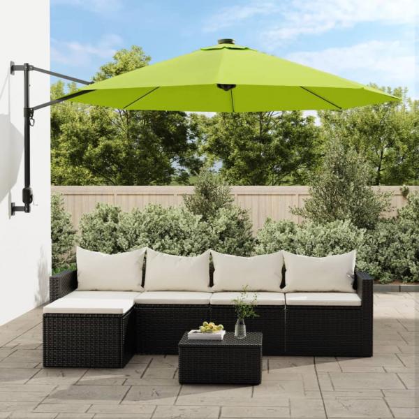 ARDEBO.de - Wand-Sonnenschirm Apfelgrün 290 cm