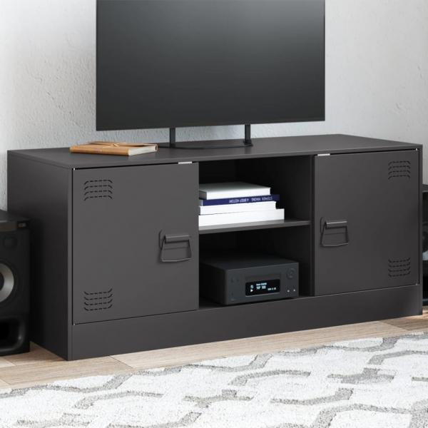 ARDEBO.de - TV-Schrank Schwarz 99x39x44 cm Stahl
