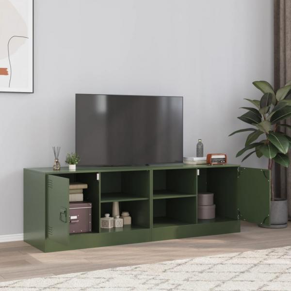 ARDEBO.de - TV-Schränke 2 Stk. Olivgrün 67x39x44 cm Stahl