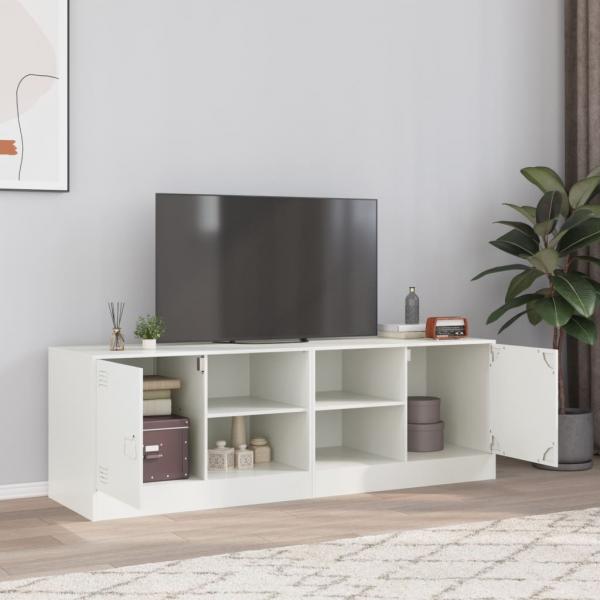 ARDEBO.de - TV-Schränke 2 Stk. Weiß 67x39x44 cm Stahl