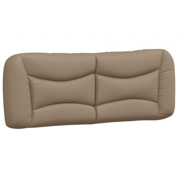 Bett mit Matratze Cappuccino-Braun 140x190 cm Kunstleder