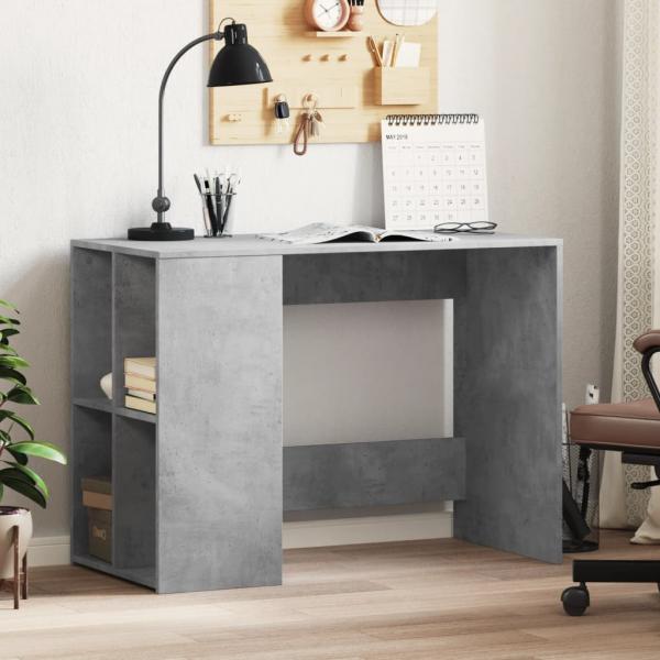 ARDEBO.de - Schreibtisch Betongrau 102x50x75 cm Holzwerkstoff