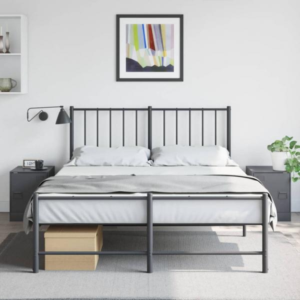 ARDEBO.de - Nachttische 2 Stk. Anthrazit 34,5x39x44 cm Stahl