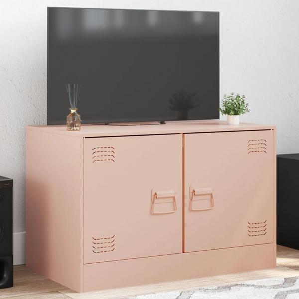 ARDEBO.de - TV-Schrank Rosa 67x39x44 cm Stahl