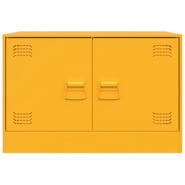 TV-Schränke 2 Stk. Senfgelb 67x39x44 cm Stahl