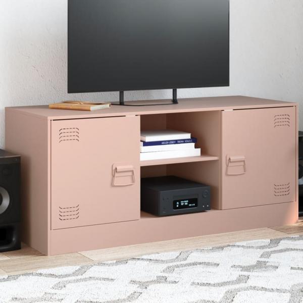 ARDEBO.de - TV-Schrank Rosa 99x39x44 cm Stahl