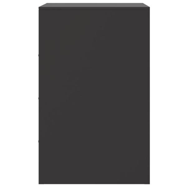 Nachttische 2 Stk. Schwarz 34,5x39x62 cm Stahl