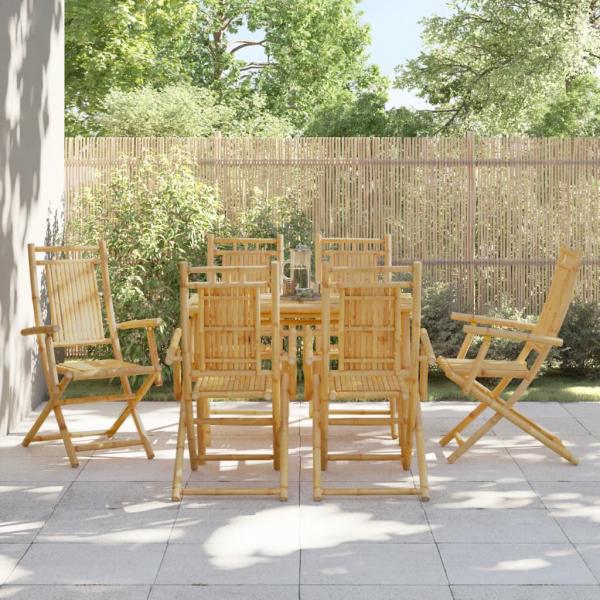 ARDEBO.de - Gartenstühle 6 Stk. Klappbar 53x66x99 cm Bambus