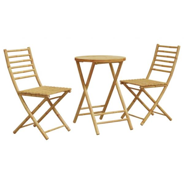ARDEBO.de - 3-tlg. Bistro-Set Bambus