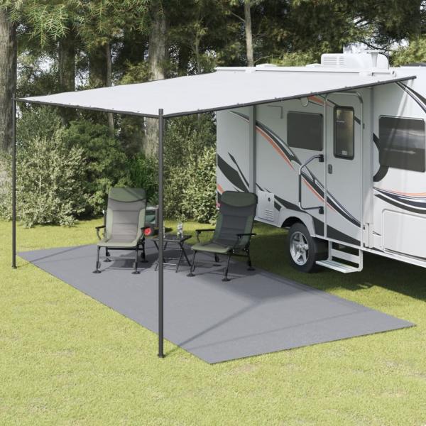 ARDEBO.de - Campingteppich Hellgrau 6x2,5m