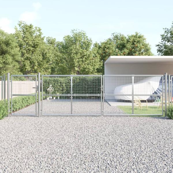 ARDEBO.de - Mesh-Gartentor Silbern 500x175 cm Verzinkter Stahl