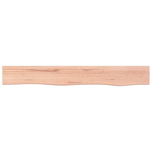 Wandregal Hellbraun 80x10x2 cm Massivholz Eiche Behandelt