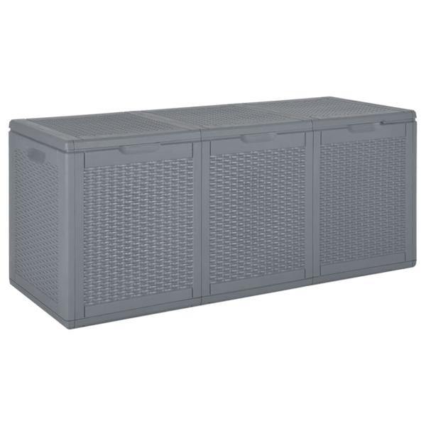 ARDEBO.de - Gartenbox Grau PP Rattan 270 L