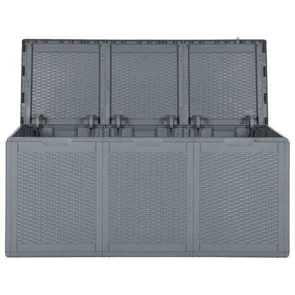 Gartenbox Grau PP Rattan 270 L