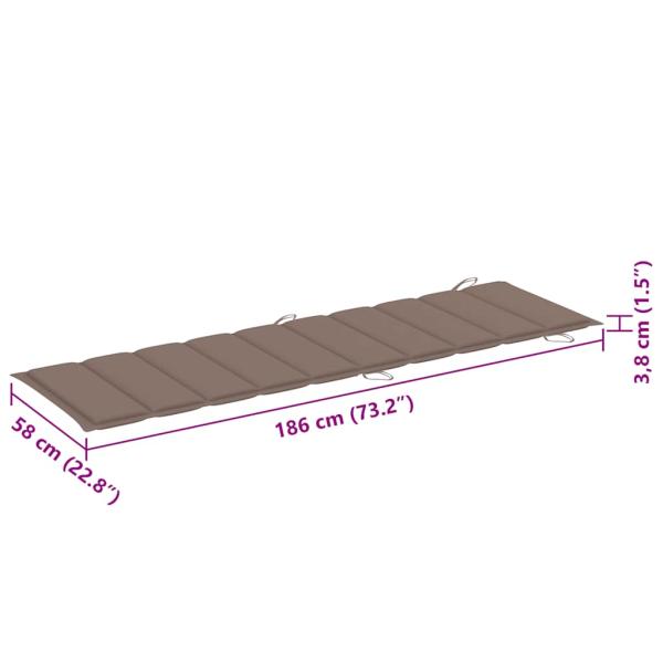 Sonnenliegen 2 Stk. mit Tisch und Auflagen Massivholz Akazie