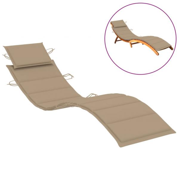 Sonnenliegen-Auflage Beige 186x58x3 cm Oxford-Gewebe