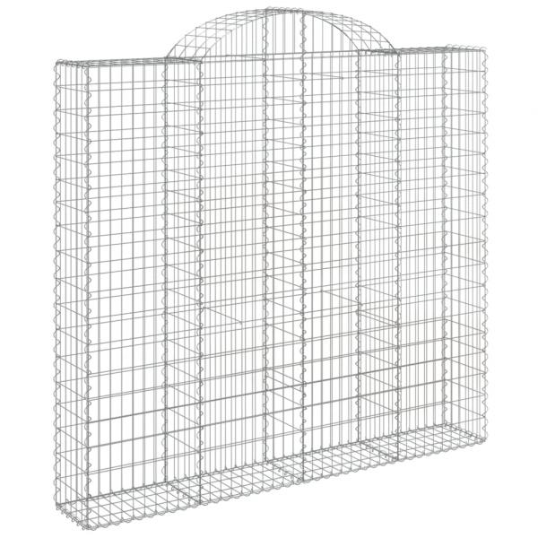 ARDEBO.de - Gabionen mit Hochbogen 5 Stk. 200x30x180/200cm Verzinktes Eisen