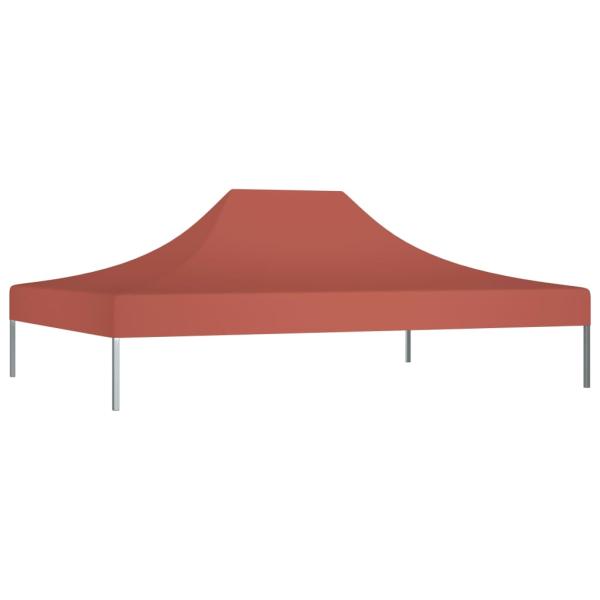 ARDEBO.de - Partyzelt-Dach 4,5x3 m Terrakotta-Rot 270 g/m²