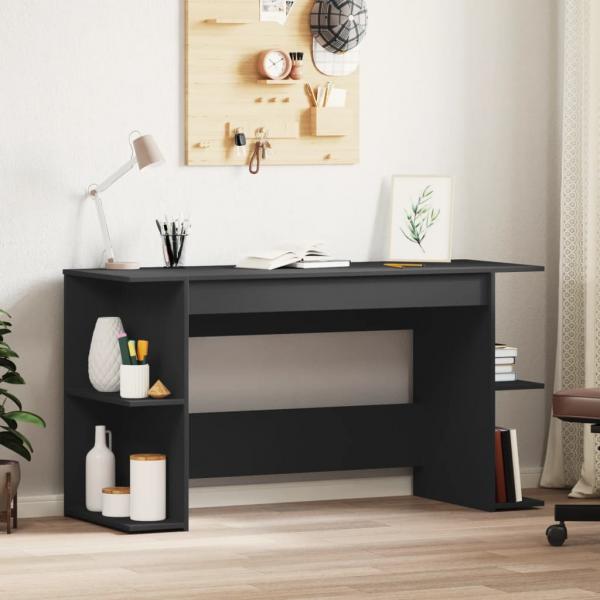 ARDEBO.de - Schreibtisch Schwarz 140x50x75 cm Holzwerkstoff