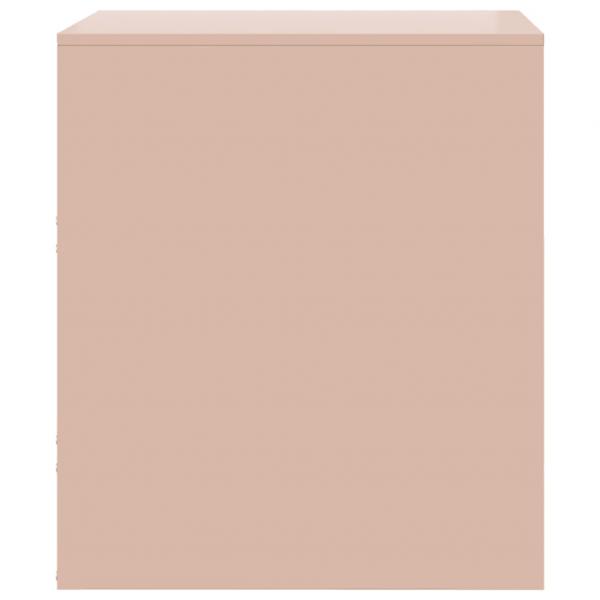 Nachttisch Rosa 34,5x39x44 cm Stahl