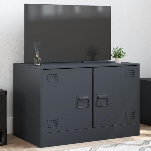 ARDEBO.de - TV-Schrank Anthrazit 67x39x44 cm Stahl