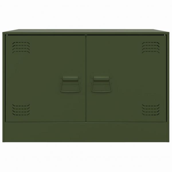 TV-Schränke 2 Stk. Olivgrün 67x39x44 cm Stahl