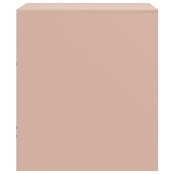 Nachttisch Rosa 34,5x39x44 cm Stahl