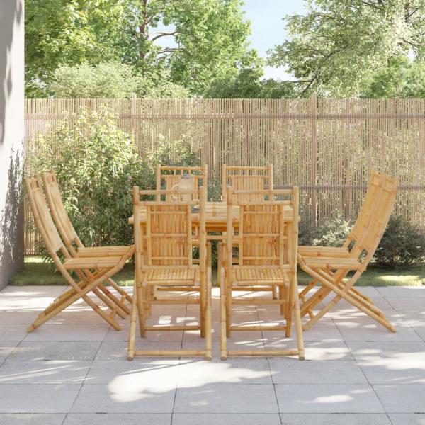 ARDEBO.de - Gartenstühle 8 Stk. Klappbar 46x66x99 cm Bambus