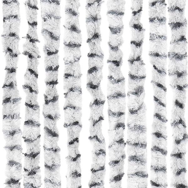 Fliegenvorhang Hellgrau und Dunkelgrau 118x220 cm Chenille