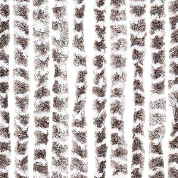 Fliegenvorhang Taupe und Weiß 118x220 cm Chenille